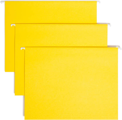 Smead Standard Hanging File Folders, 25 Count, Assorted Primaries, 1/5-Cut Adjustable Tabs, Letter Size (64059)