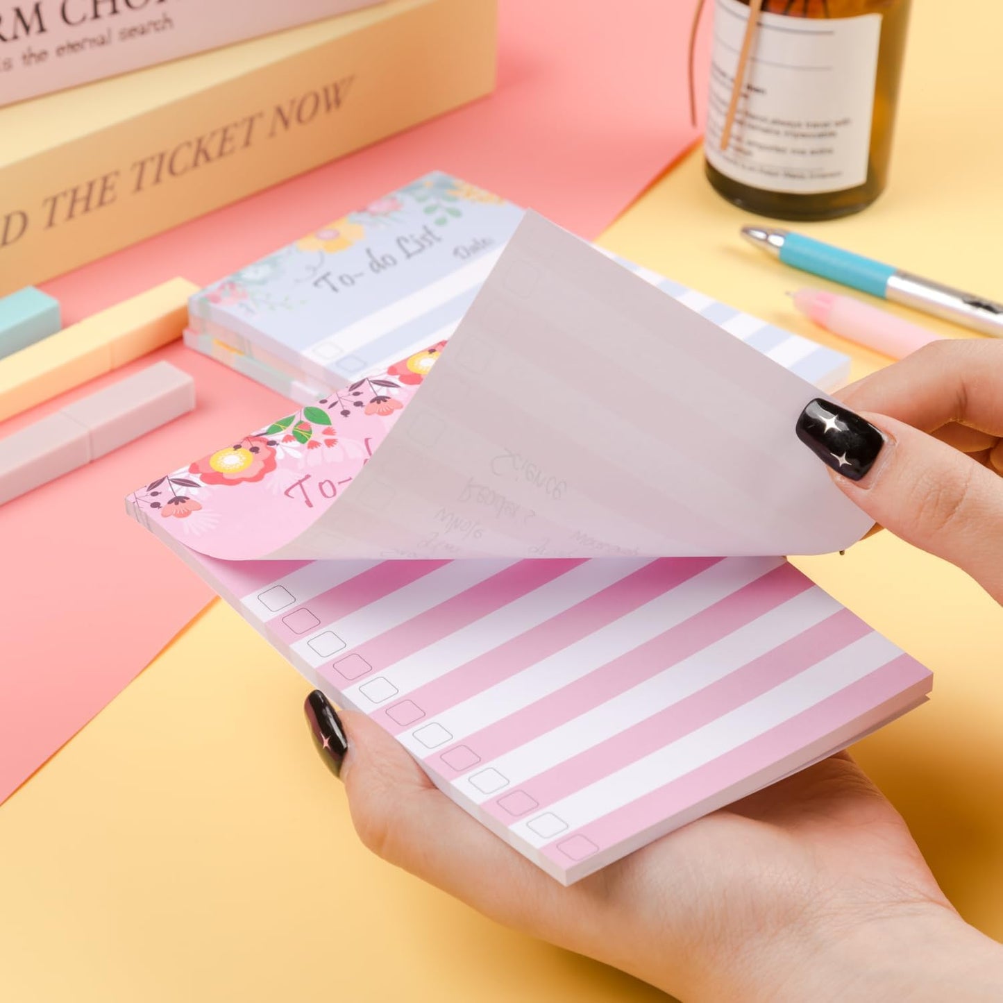 Mr. Pen To Do List Sticky Notes, 4" x 6", 200 Sheets, Floral Style, To Do List Notepad