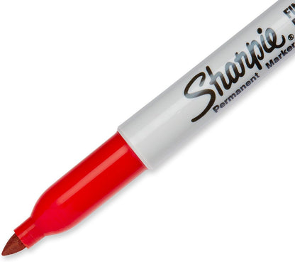 Sharpie Permanent Markers, Fine Point, Black, 12 Count