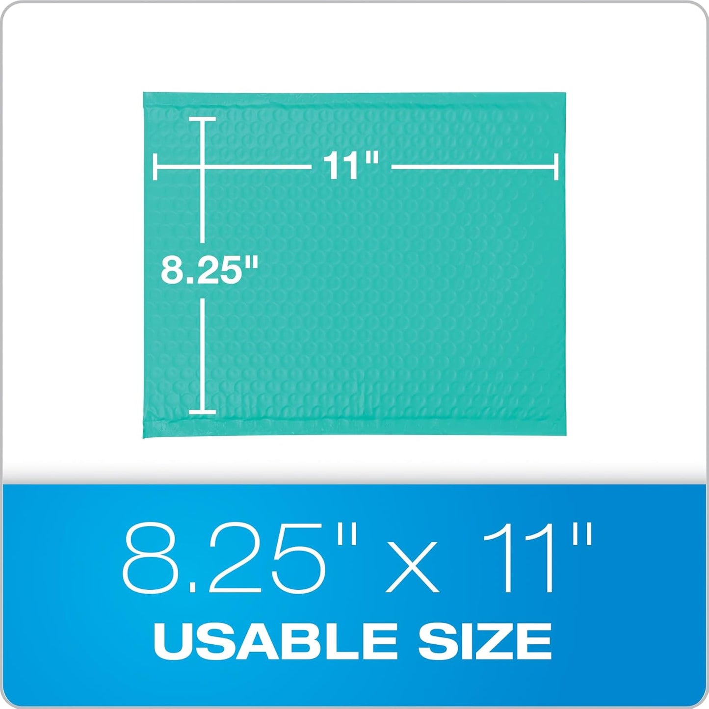 Quality Park Bubble Mailers, 8.5 x 11 Shipping Envelopes, Water Resistant White Poly Padded Envelopes, Redi-Strip Peel Off Closure, 25/Box (QUA85859)