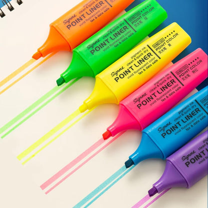 M&G 6-Pack Highlighters, Multicolor Quick-Dry No-Bleed Ink, Soft Chisel Tip Highlighters for Office Documents, Journaling, and Planners