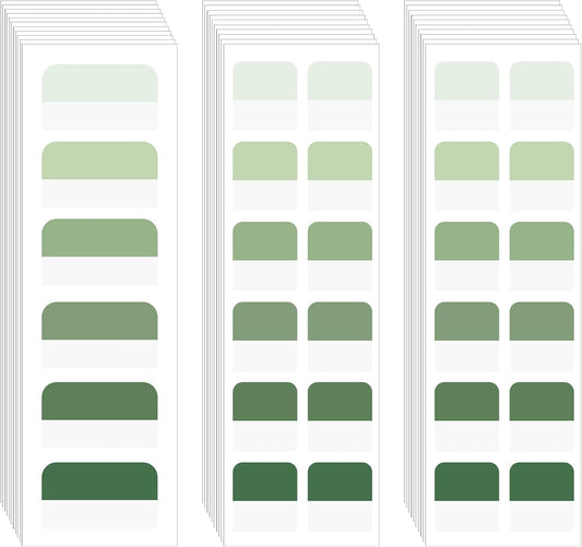 300 PCS Sticky Index Tabs Green Annotation Tabs Repositionable Page Markers Labels Gradient Paper Sticky Tab for Notebooks File Classification Sage Green