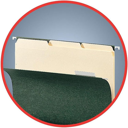 Smead Interior File Folder, 1/3-Cut Tab, Letter Size, Aqua, 100 per Box, Expandable File Folders for Filing Cabinet