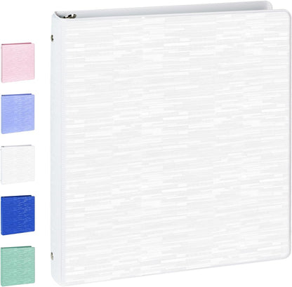 POPRUN 3 Ring Binder 1 Inch, PVC-Free, Holds 175 Sheets of 8.5 x 11 Paper, Extra Durable Organizer with 2 Pockets for School & Office, Heavy-Duty, 4 Pack, Pink