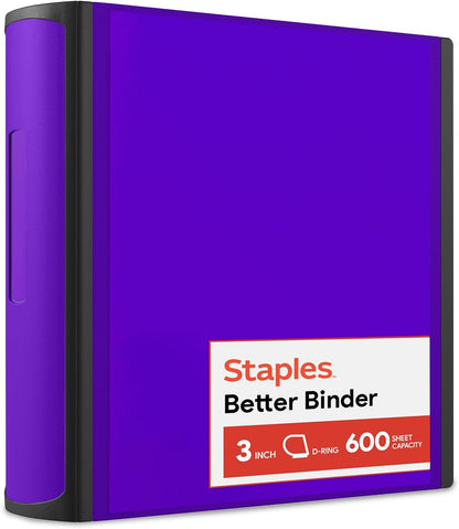 Staples Better Binder 2-Inch D-Ring View Binder, Reinforced Spine, Holds Up to 540 Sheets, Teal, for Office & School