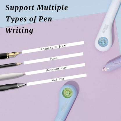 M&G 6Pcs White Correction Tape Pens, 19.7Ft Retractable Pen Shaped Smooth Pull Out Tape Pen for Instant Correction, Tear-Resistant Portable Applicator Easy to Use for School Office Supplies (6M Each)