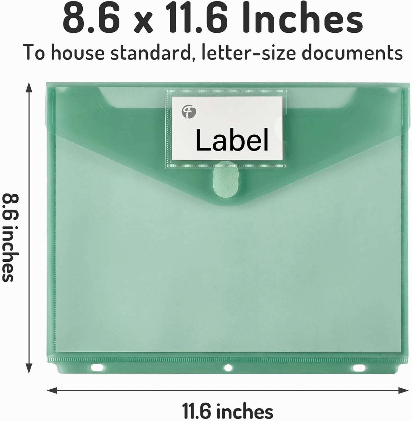 Forvencer Binder Pocket, 10 Pack Super Heavyweight Plastic Folders with Tight Closure, Binder Folders Side Loading, 3 Ring Binder Pocket, Binder Dividers with Pockets, Letter Size, Pastels Series