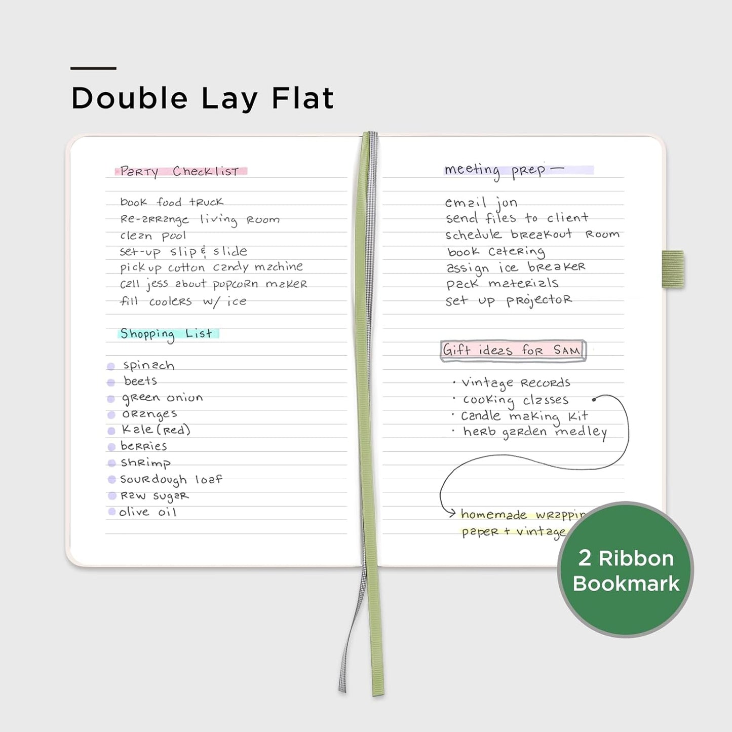 &And Per Se Lined Journal Notebook, 160 Pages, A5 5.7 x 8 inches College Ruled Thick Paper Notebook Journals for Writing, Hardcover Notebooks for Women Men Office School (1 Pack, Green) - Colors A