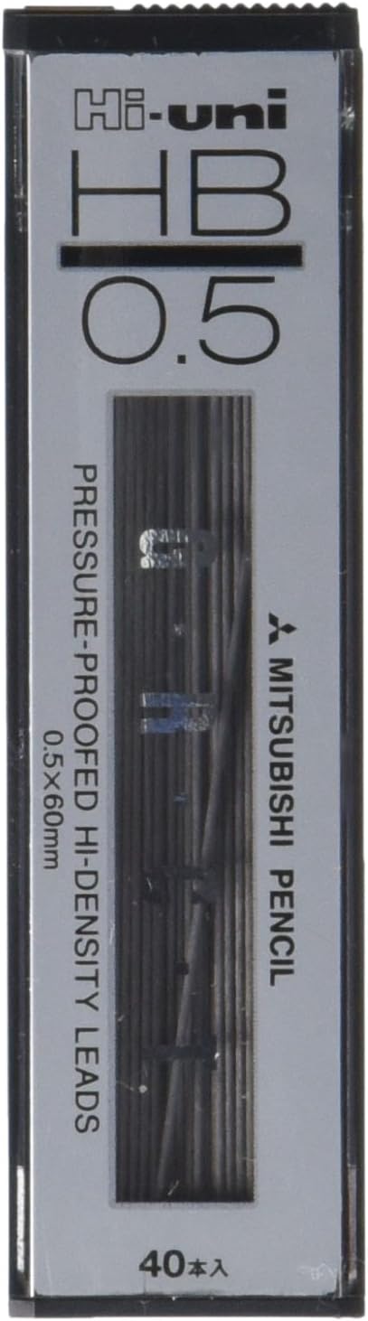 Uni Mechanical Pencil Lead Hi-Uni 0.5 mm, HB, 60 mm x 40 Lead (HU05300HB)