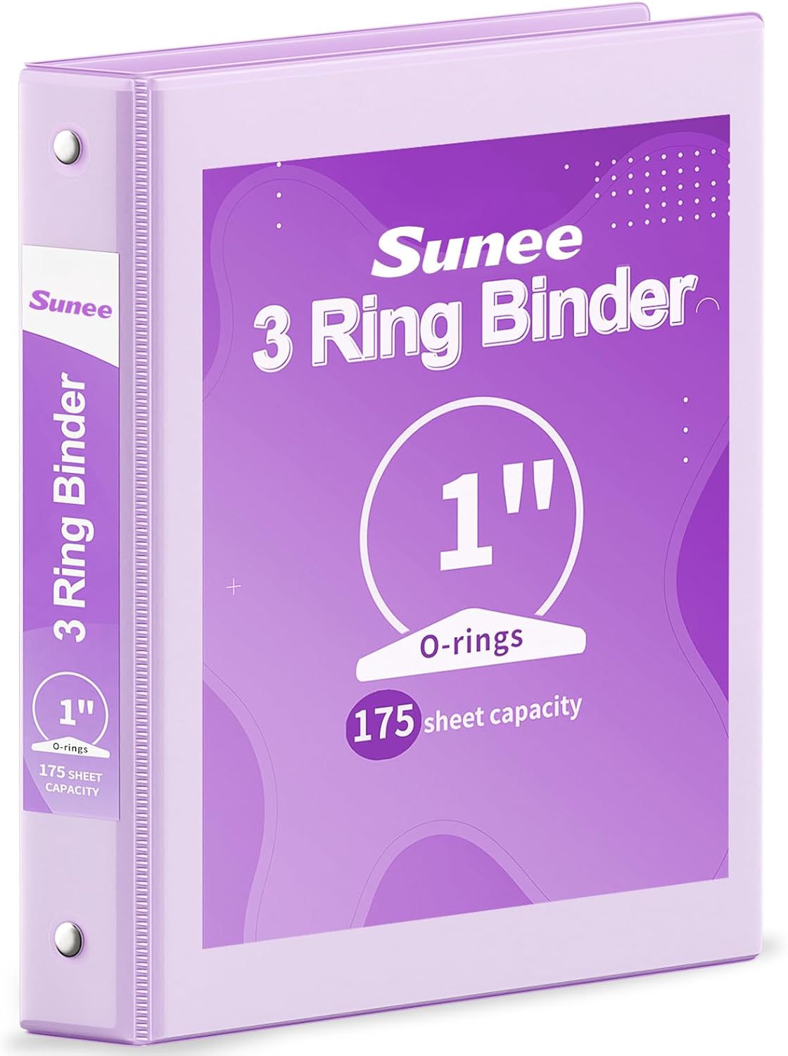 SUNEE 3 Ring Binder 3 Inch 1 Pack, Clear View Binder Three Ring PVC-Free (Fit 8.5x11 Inches) for School or Office Supplies, Pink