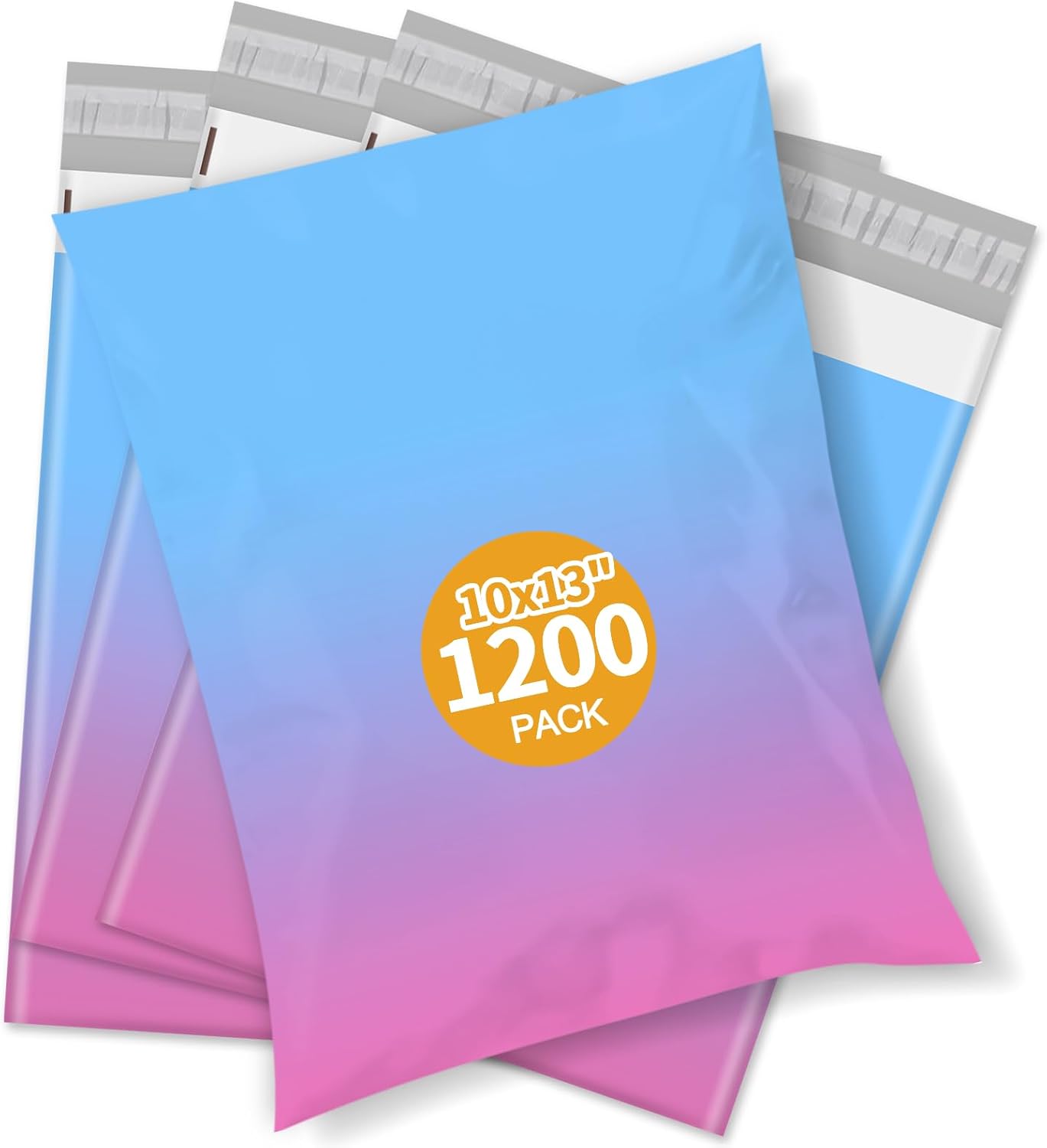 Metronic Cute Poly Mailers 10x13" 50pc Small Shipping Bags, Strong Adhesive Mailers Poly Bags for Business, Waterproof Mailing Envelopes for Packing Shipping Clothes Gifts, Gradient BluePink