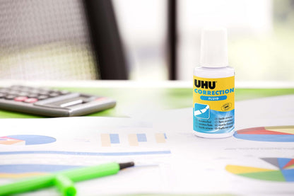 UHU Correction Fluid Water-Based 20 ml White Information Card
