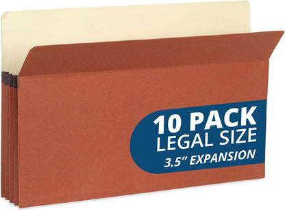 Blue Summit Expanding File Pocket Organizer, Legal Size, 5.25” Expansion – 10 Pack