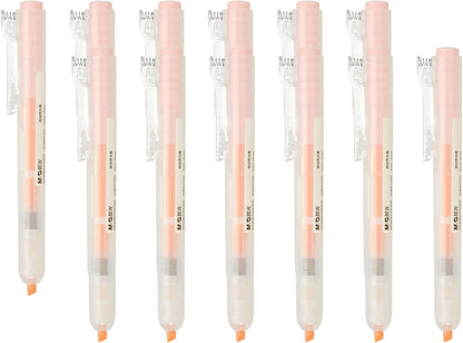 M&G Orange Highlighters, 12 Pack Retractable Neon Highlighters with Clear View, No Bleeds, Bright Markers for Books
