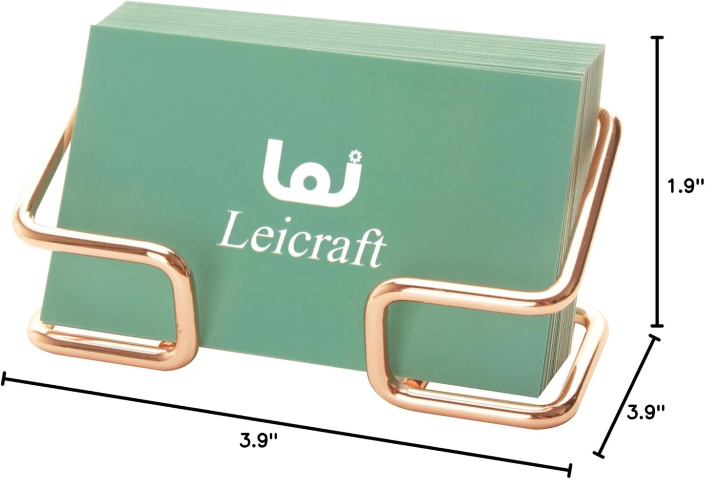 Business Card Holder for Desk, Cute Metal Card Organizers and Office Desk Accessories for Men and Women (Golden)