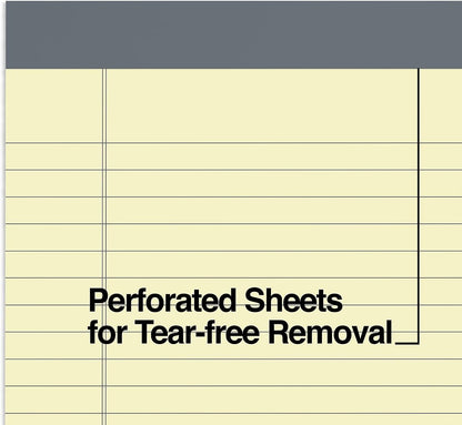 TRU RED Legal Pads, 8.5” x 14”, Wide Ruled, White, 50 Sheets/Pad, 12‑Pack