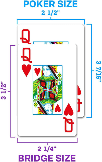 Copag 1546 Design 100% Plastic Playing Cards, Poker Size (Standard) Red/Blue (Jumbo Index, 6 Sets)