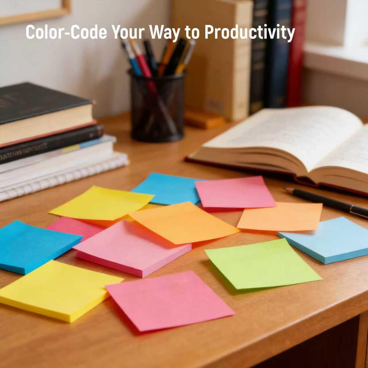 Sticky Notes 3x3 inch,12 Colors Self-Stick Pads, Easy to Post for Office, Home, Study, 100 Sheets/Pad (6Pads)