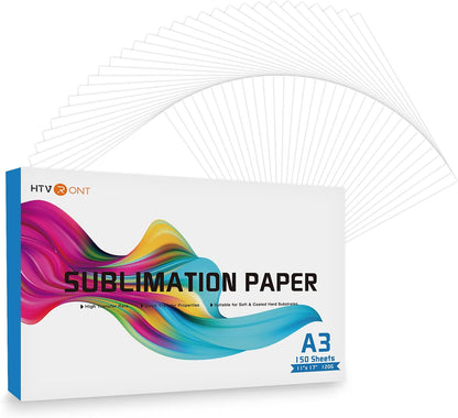 HTVRONT Sublimation Paper 8.5 x 11 inches - 150 Sheets Sublimation Paper Compatible with Inkjet Printer 120gsm