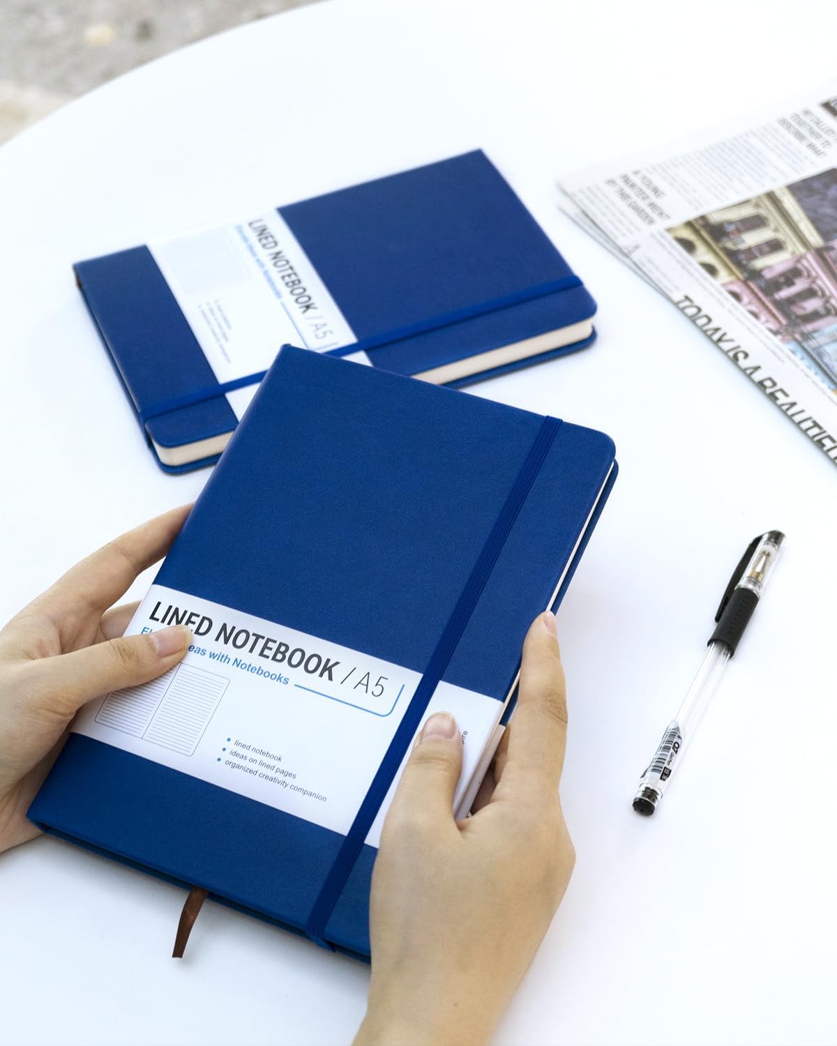 Dynta Hardcover Journal Notebooks, 10 Packs A5 Lined Journals Bulk for Writing 200 Pages/100Sheets, 8.4 x 5.8 inch, 10 Colors Classic Ruled Notebook for Work/Travel/College/Note Taking