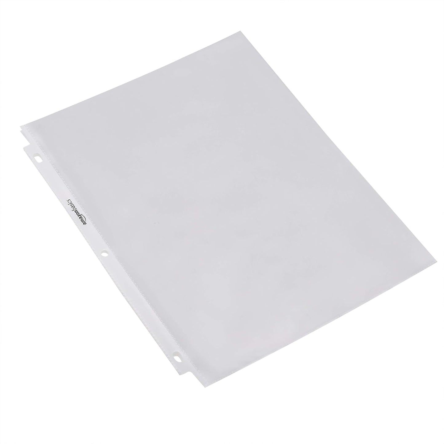 Amazon Basics Heavy Duty Sheet Protectors for 3 Ring Binder, Top Loading, Clear Plastic, 8.5 x 11 inch, 500-Pack
