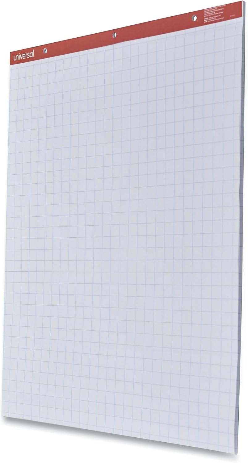 Universal 35602 Recycled Easel Pads, Quadrille Rule, 27 x 34, White, 50 Sheet (Case of 2 Pads)