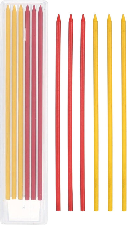 PATIKIL 12Pcs 2.8mm Carpenter Pencil Lead Refills, Solid Dry Pencil Refills Break Resistant Lead Refill for Mechanical Carpenter Construction Pencils Art Drafting, Multicolor