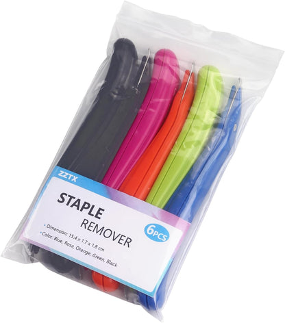 ZZTX 3 PCS Professional Magnetic Staple Remover Puller Staples Remover Staple Removal Tool for School Office Home(Blue, Rose, Green)