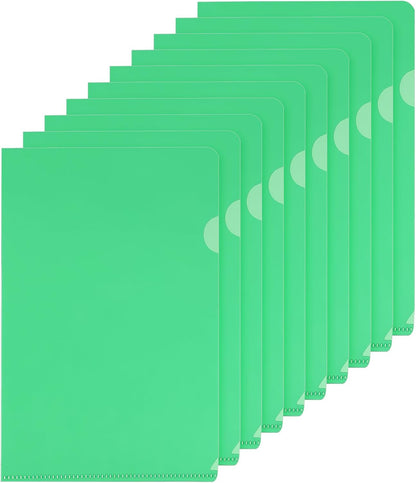 PATIKIL L Type Folders 50 Pack A4 Plastic File Project Pockets Clear Paper Document Jacket Sleeves for Office, Orange