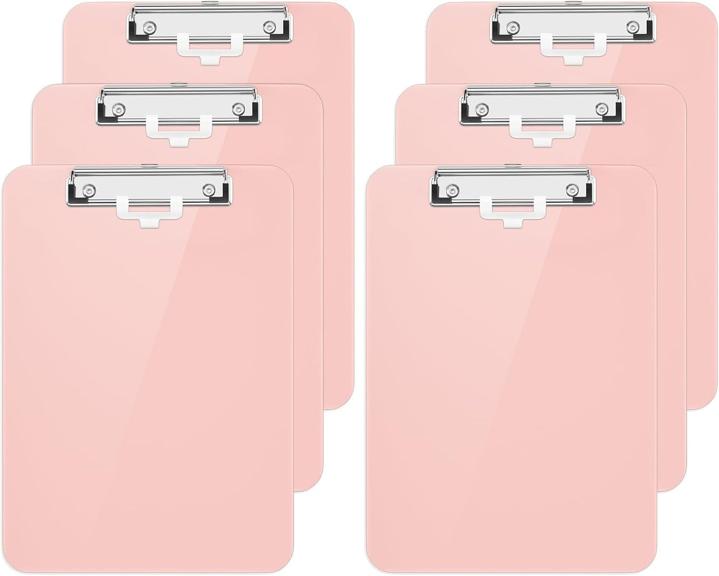 Hongri Plastic Clipboard, White 8.5x11" Clipboard, A4 Letter Size Clipboards for Nurses, Students, Office and Women, Clipboard with Pen Holder and Low Profile Clip, Size 12.5 x 9 Inch(White)