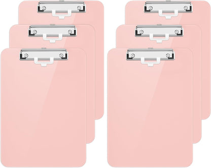 Hongri Plastic Clipboard, White 8.5x11" Clipboard, A4 Letter Size Clipboards for Nurses, Students, Office and Women, Clipboard with Pen Holder and Low Profile Clip, Size 12.5 x 9 Inch(White)