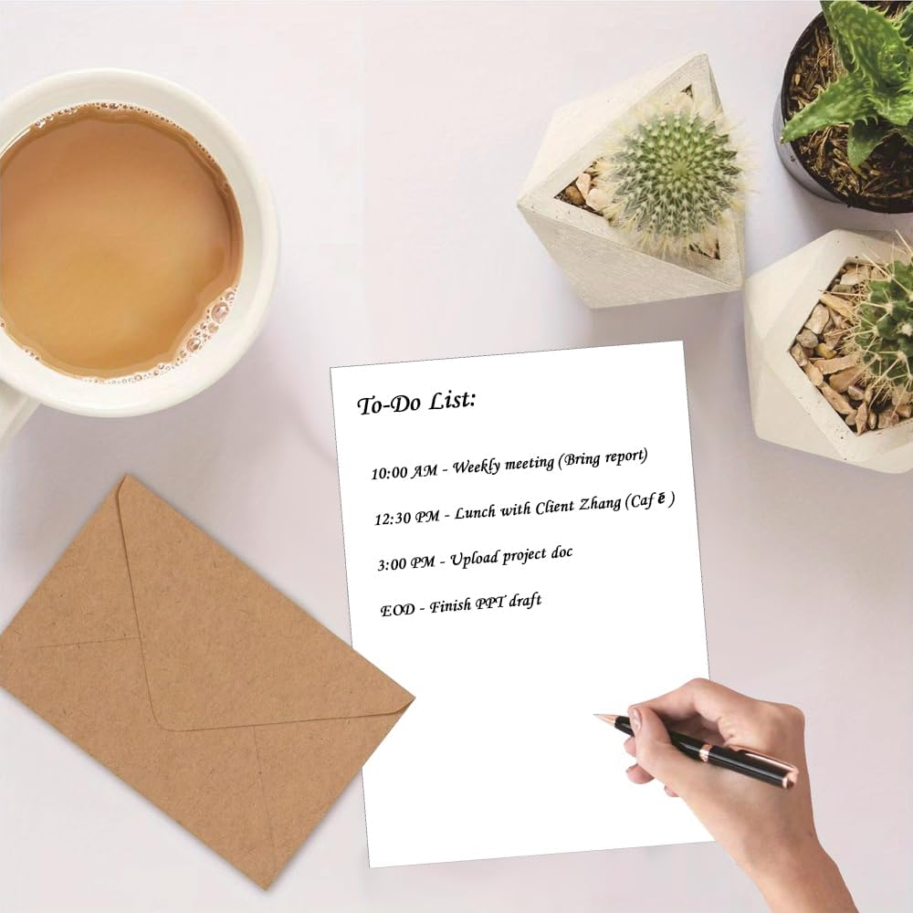 A5 Printer Paper - 100 Sheets, A5 Premium Bright White Paper, 28lb Bond / 70lb Text (105 gsm) Bright White Paper – Great for Copy, Printing, Writing, 5.83" x 8.27" (148 x 210 mm)
