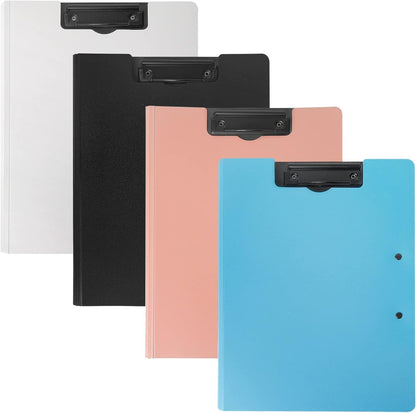 souG 2 PCS Clipboard Foldable,360°Cover Folder Clipboard Plastic Clipboards with Double Low Profile Clip,File Folder Storag Clipboards for A3 A4 Paper, Clip Boards for Office School Supplies(Pink)