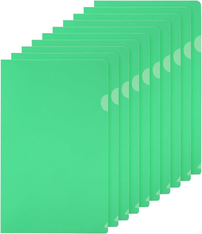 PATIKIL L Type Folders 50 Pack A4 Plastic File Project Pockets Clear Paper Document Jacket Sleeves for Office, Orange