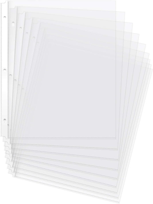 Amazon Basics Durable Clear Sheet Protectors for 3 Ring Binder, 8.5 in x 11 in, 3 holes, 200 Pack