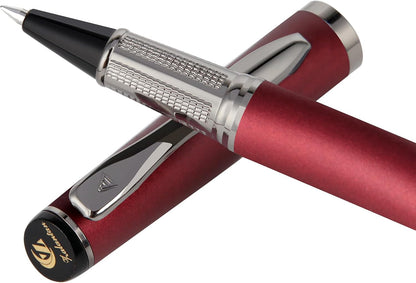 Liquid Ink Rollerball Pen,Essential Business Nice Pens,Metal pen Smooth writing stylish design effortless writing,Luxury pens with gift case for Men & Women with 2 Refills