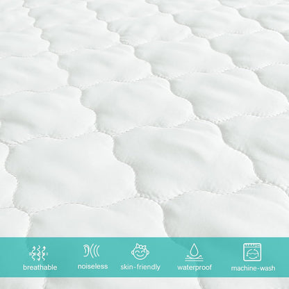 Pack and Play Sheets and Waterproof Pack n Play Mattress Protector Pad Cover 4 Pack Set, Ultra Soft Pack n Play Mattresses Sheets Compatible with Graco Pack n Play, Grey&Navy