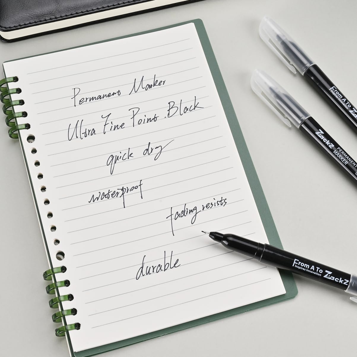 Ultra Fine Point Permanent Black Marker, 18 pack Permanent Markers, Permanent Markers Ultra Fine Tip 0.4 mm Tip, Waterproof & Fade-Proof Ink, Quick Drying, Writing on Paper, Plastic, Metal, Glas