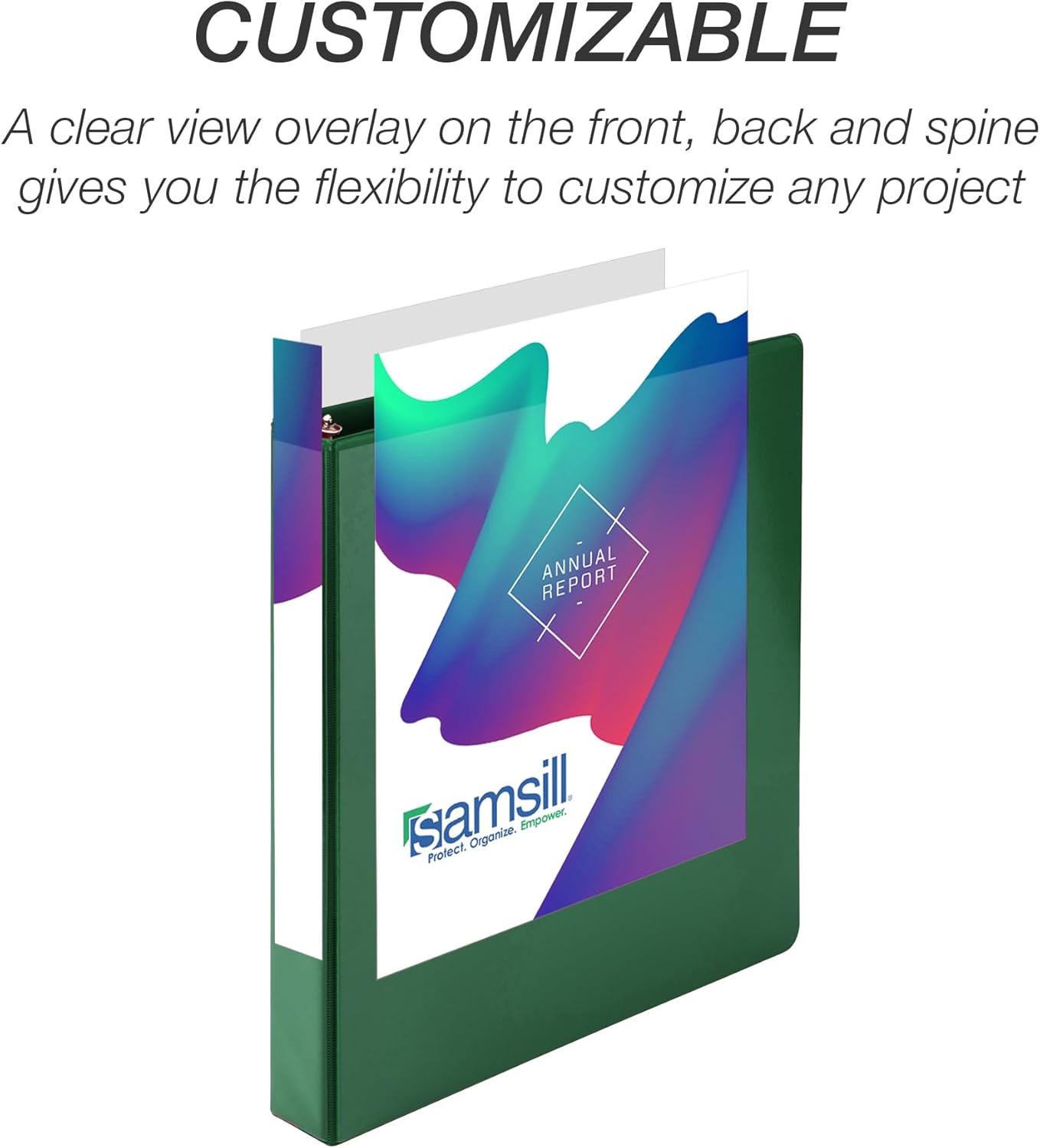 Samsill 1.5 Inch 3 Ring Binders, Economy Round Ring, Clear View Cover, 325 Sheet Capacity - for School, Home, Office - White, 4 Pack