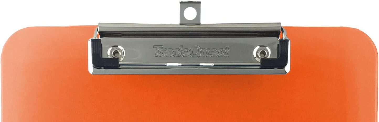 Trade Quest Plastic Clipboard Opaque Color Letter Size Low Profile Clip (Pack of 6) (Black)
