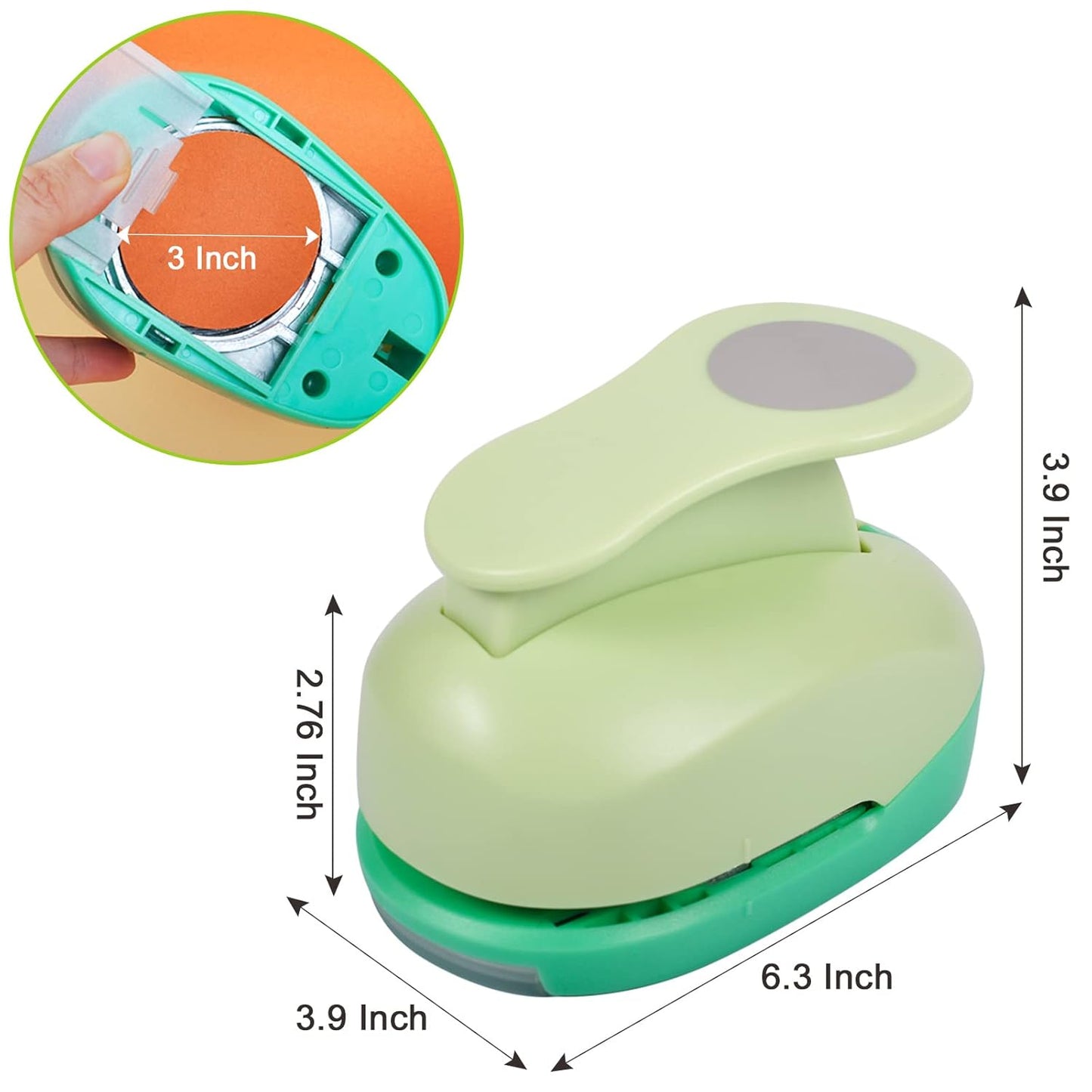 UCEC 2 Inch Circle Punch, Paper Punch, 2 Inch Hole Punch, Circle Hole Punch Cutters for Paper Crafts DIY Handmade Crafting Scrapbook Tools Cards Arts Fun Projects