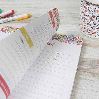 bloom daily planners Horizontal Weekly Tear-Off To Do List Planning Pad - Undated Notepad Organizer & Healthy Habit Tracker - 8.5” x 11” - Floral