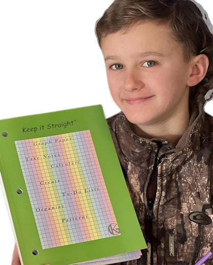 Keep it Straight Graph Paper 3 hole punch Colored graph paper Bullet Journal College paper office supplies College School Supplies Graphing graph notebook engineering notebook graph graph paper pad