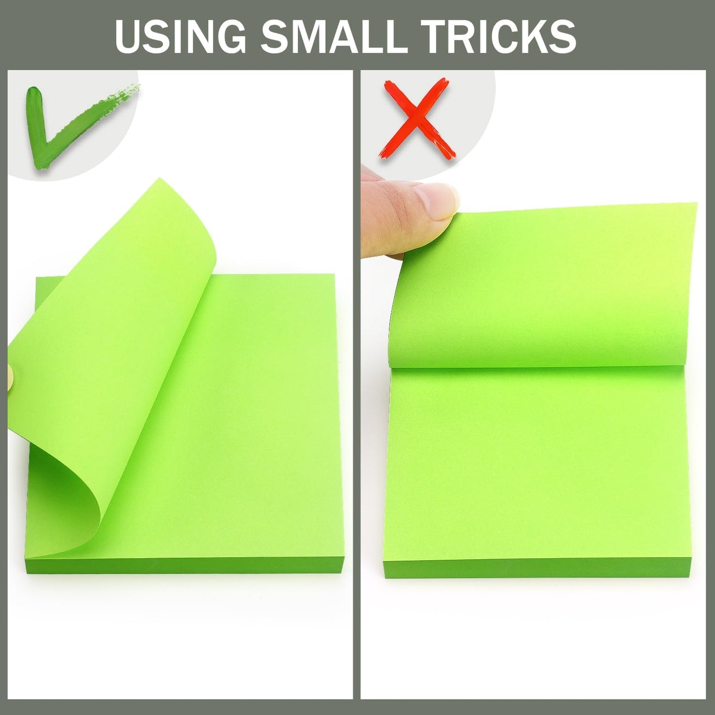 Sticky Notes 3x3 Self-Stick Notes Bright Colors Sticky Notes 4 Pads 100 Sheets/Pad (Yellow)