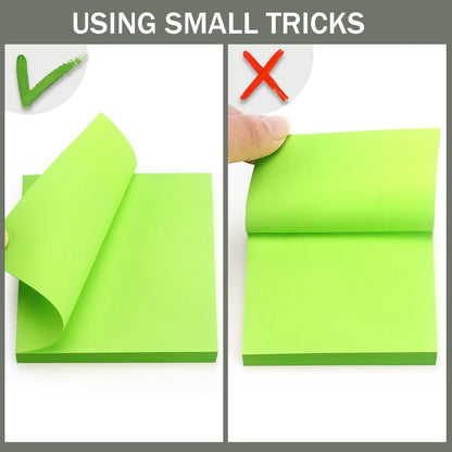 Sticky Notes 3x3 Self-Stick Notes Bright Colors Sticky Notes 4 Pads 100 Sheets/Pad (Yellow)