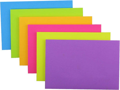 Sticky Notes 8x6, 6 Color Bright Colorful Sticky Pad, 6 Pads/Pack, 45 Sheets/Pad, Self-Sticky Note Pads
