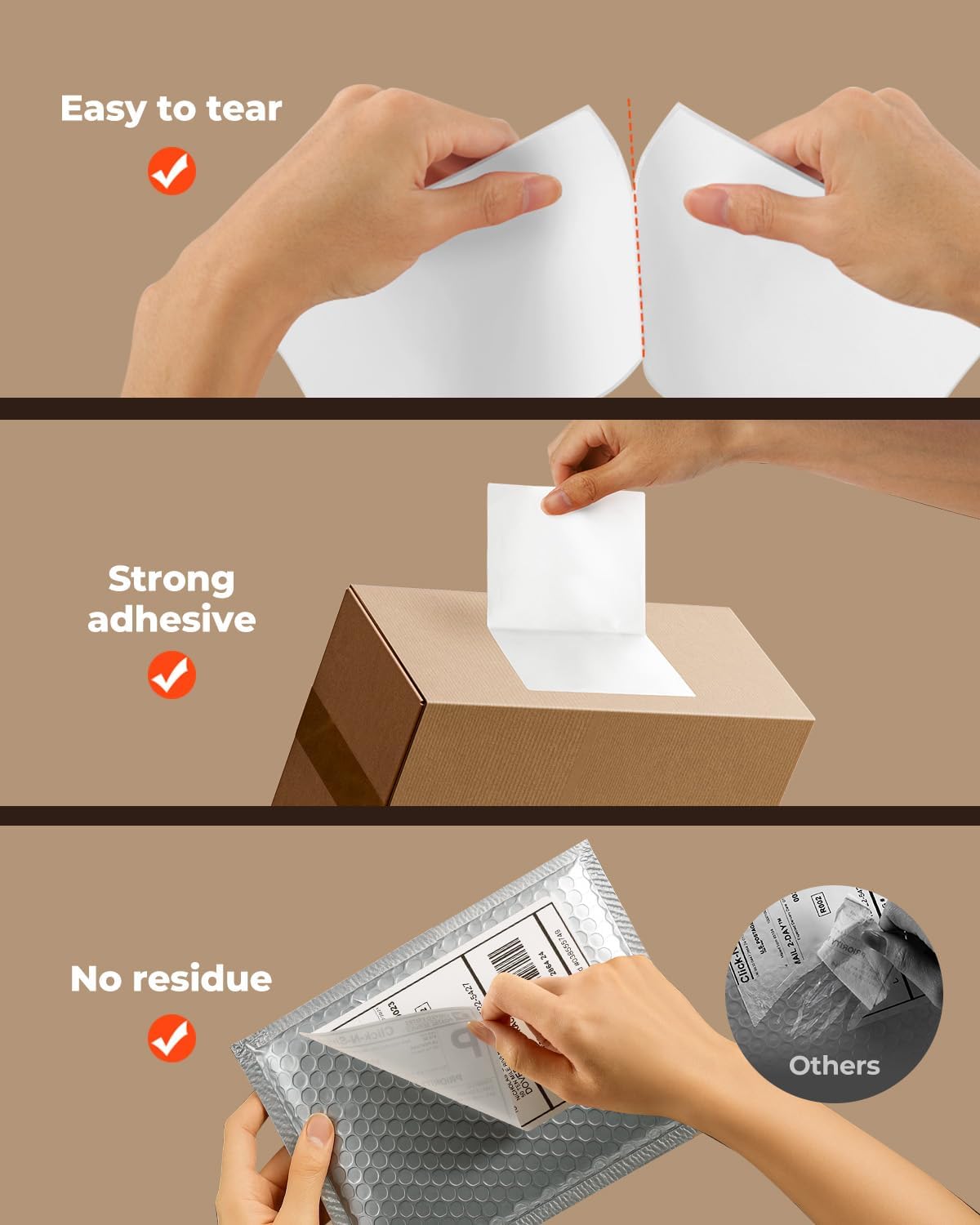 MUNBYN Thermal Direct Shipping Label (Pack of 500 4x6 Per Fanfold Labels) - Commercial Grade