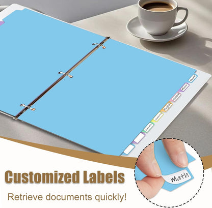 Cute 5 Tab Binder Dividers with Tabs, Write&Erase Plastic Dividers for 3 Ring Binder, Multicolor, Ring Binder Dividers with Tabs for School Office,6 Sets(30pcs)