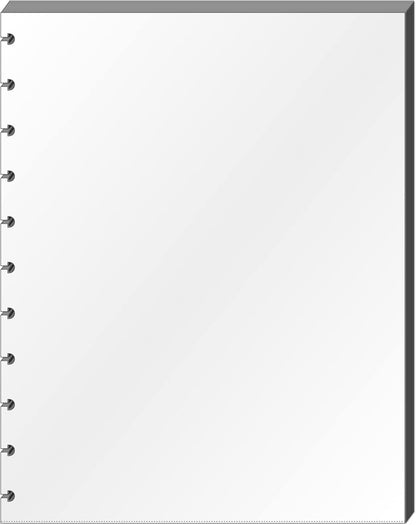 Eleven Discs Letter Sheet Protectors for Discbound Notebooks fits Circa, Arc, TUL (Transparent, Set of 25)