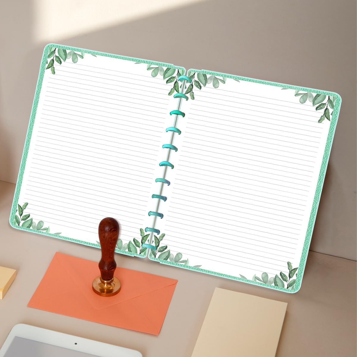 Stationery Lined Paper, Letter Size Unpunched Ruled Filler Paper, 100Sheets/200Pages Loose-Leaf Line, 100gsm, 8.5'' x 11'', Leaf